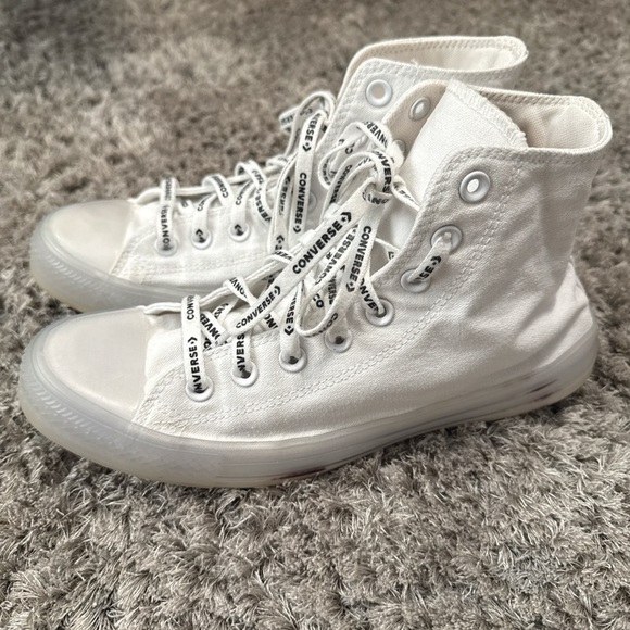 White Converse High Tops with Clear Sole
Size 8/10 - Picture 2 of 7